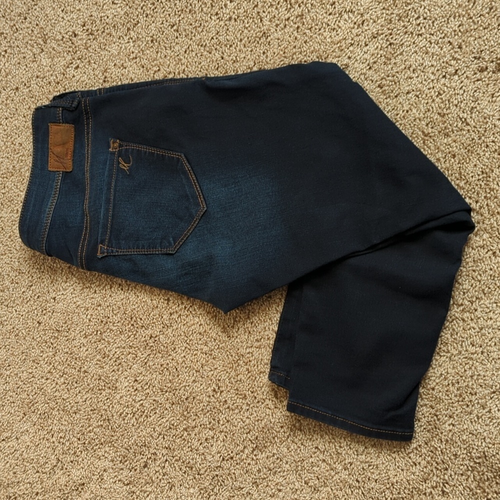 Mavi Dark Wash Stella Low Rise Super Skinny Capri